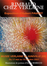 Affiche Rimbaud chez Verlaine - Exposition d'Hubert PAUGET au Muse Verlaine