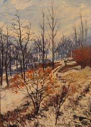 Chemin d'hiver, 1987,33x46cm